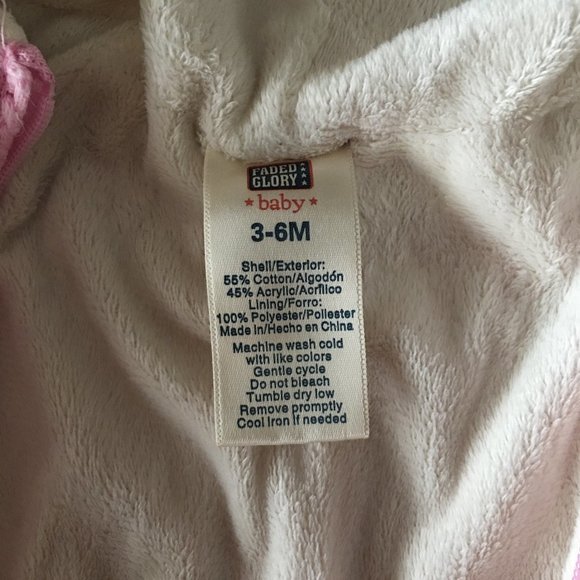 FADED GLORY Pink Cable Sweater Hooded Snow Suit - Picture 9 of 10